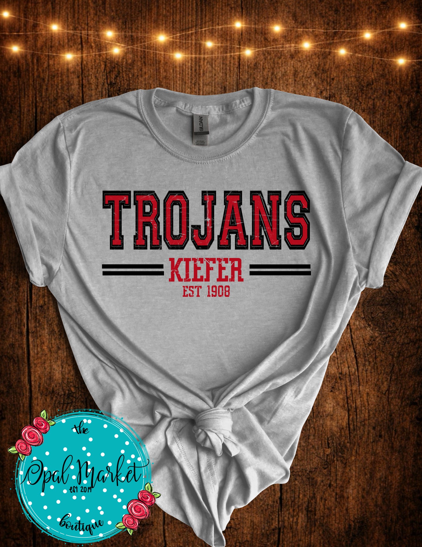 Kiefer Trojans Vintage Varsity Tee
