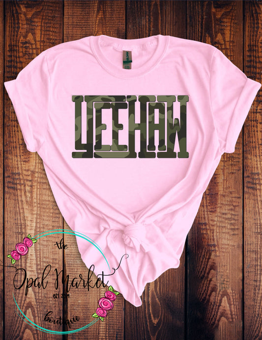 Camo YeeHaw Tee