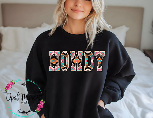 Howdy Aztec Sweatshirt