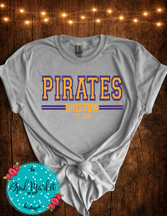 Bristow Pirates Vintage Varsity Tee