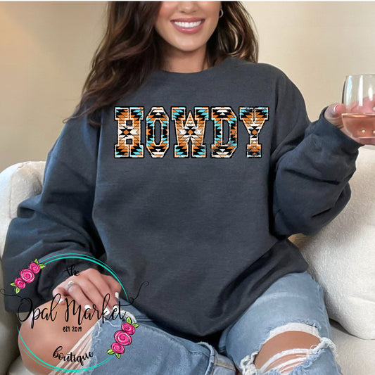 Teal Howdy Sweatshirt