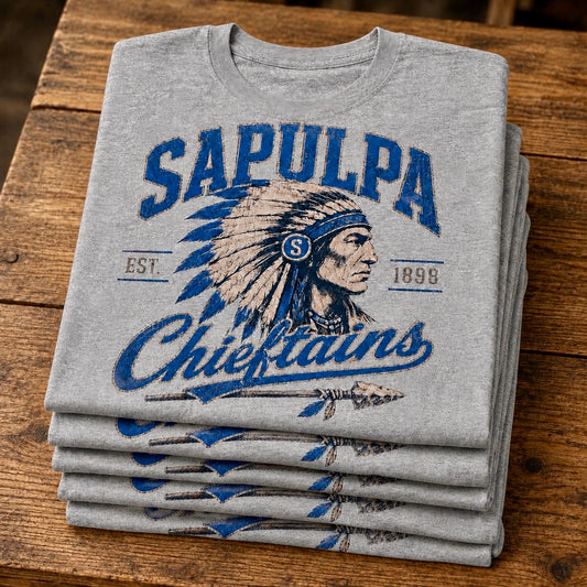 Sapulpa Chieftains Vintage Varsity Tee 3