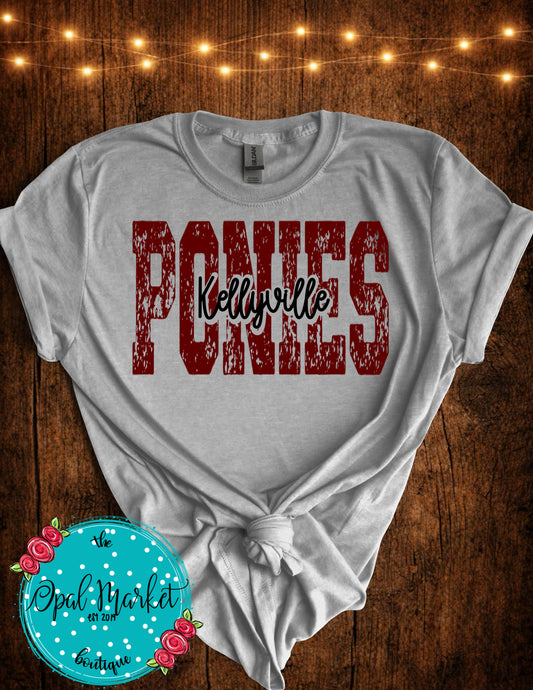 Kellyville Ponies Vintage Varsity Tee 2