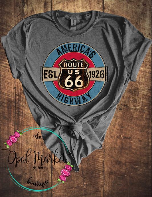 Route 66 Vintage Design Tee