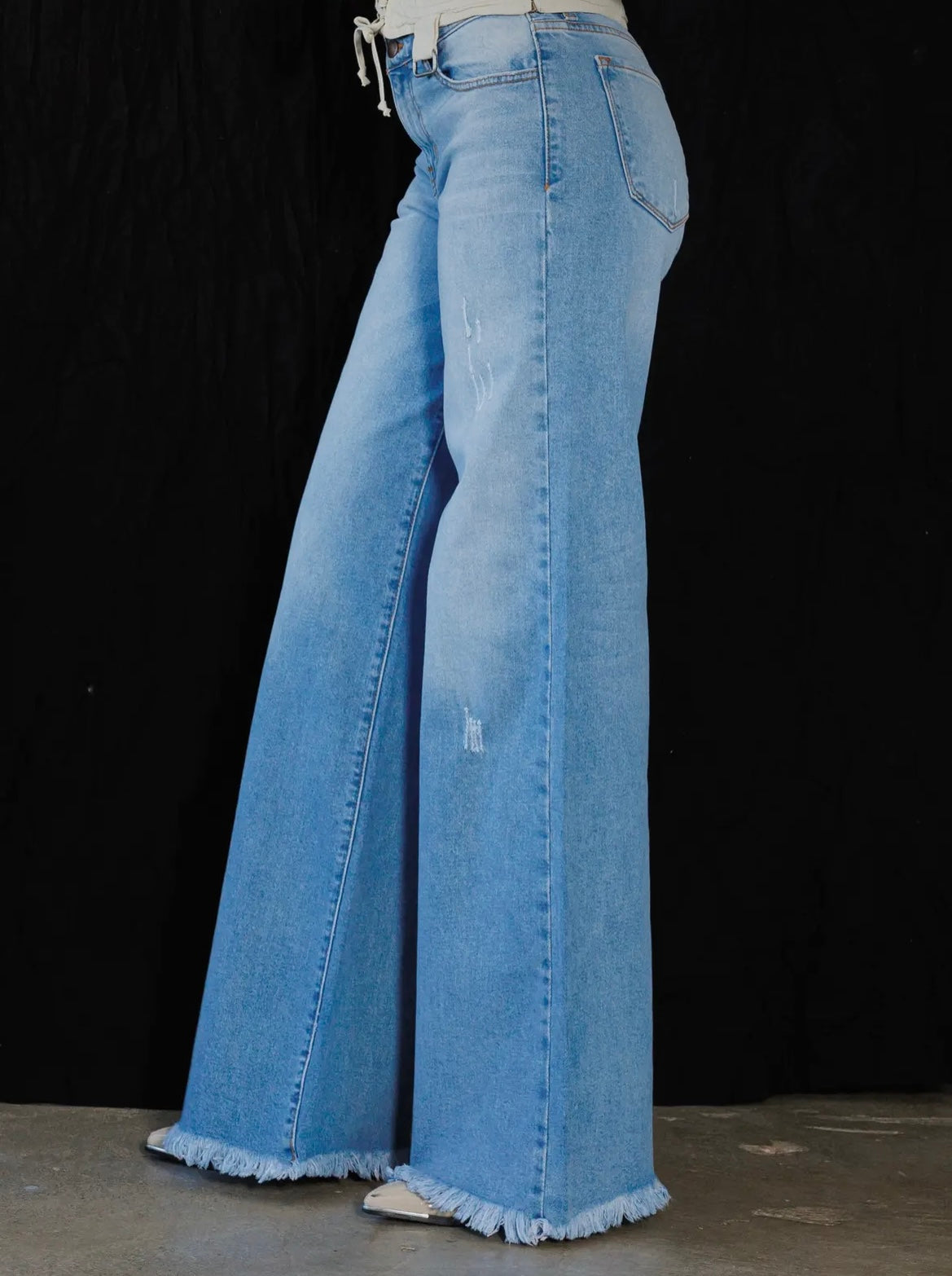 Opal Raw Hem Wide Leg