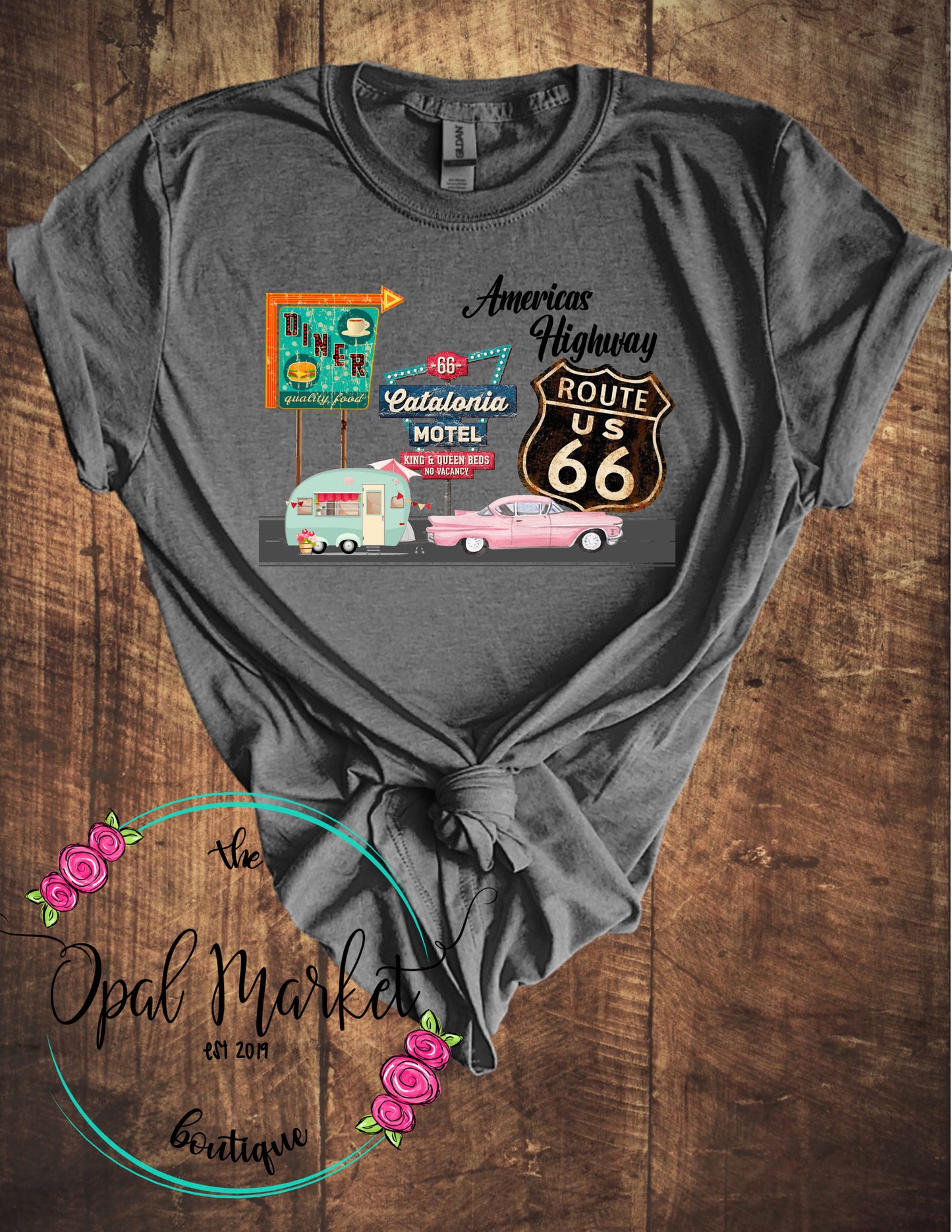 Route 66 Retro Design Tee