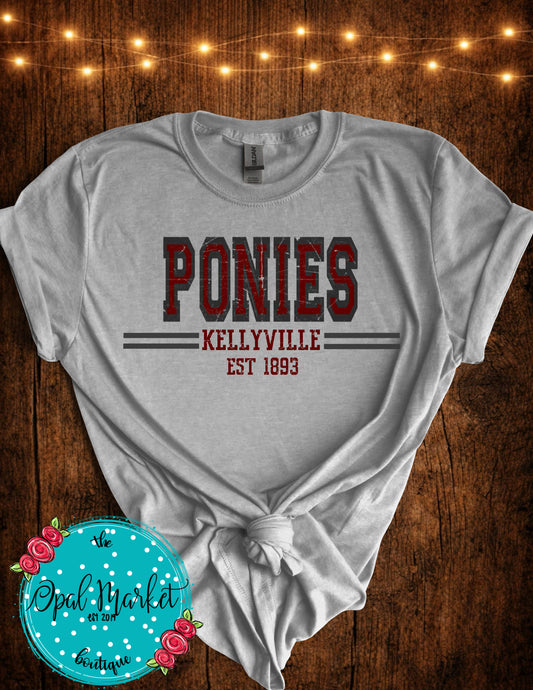 Kellyville Ponies Vintage Varsity Tee